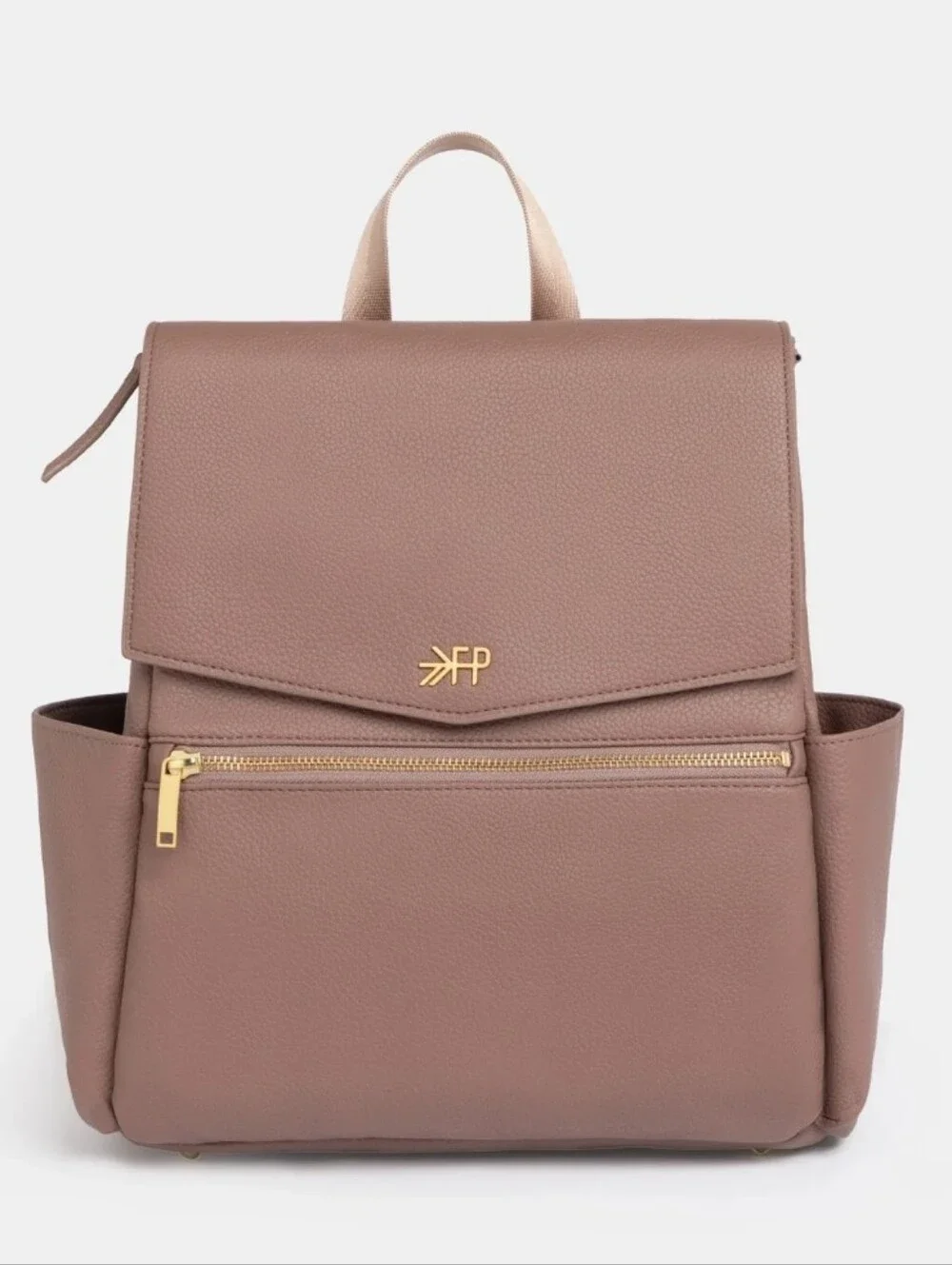 Freshly Picked Heather Classic Leather Diaper Bag